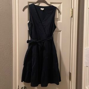 Navy tiered mini dress